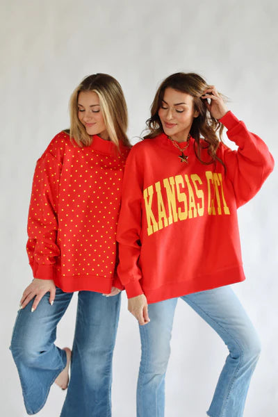 Kansas City Reversible Polka Dot Mockneck