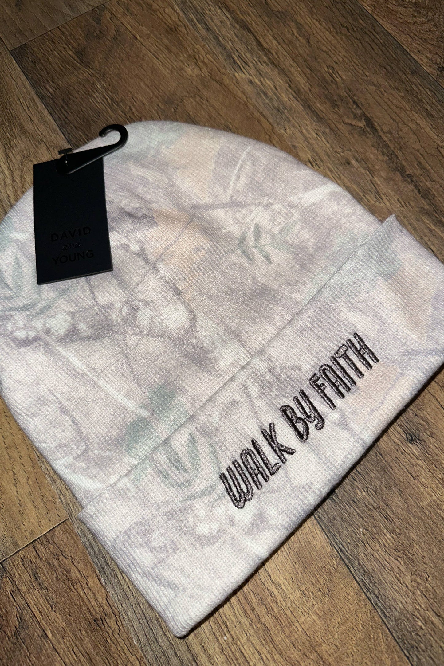 WALK BY FAITH EMBROIDERED BEANIE