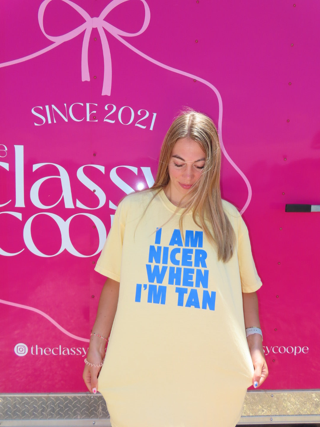 I’m Nicer When I’m Tan Tee-Yellow