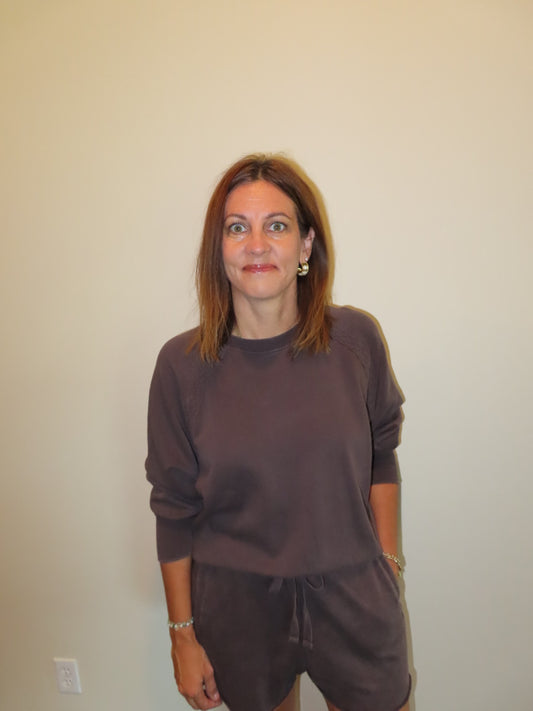 Aerie Brown Sweat Short Set