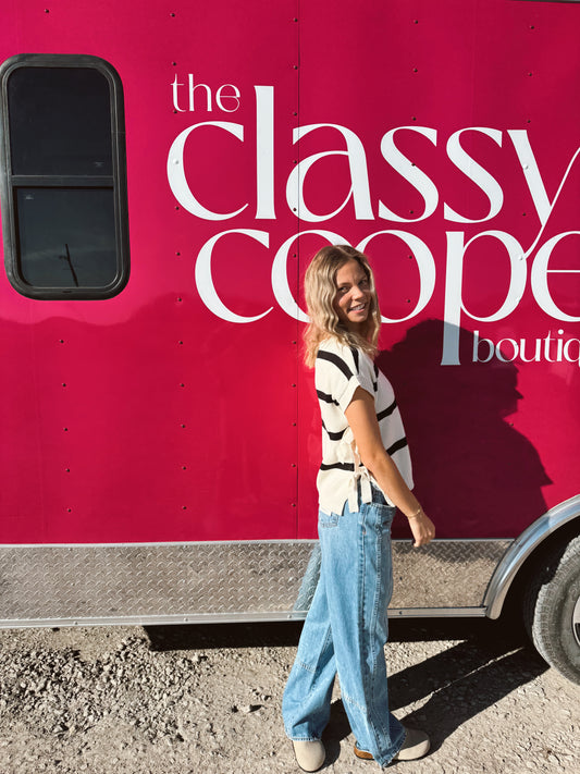 Feeling Sweet Stripe Bow Sweater Vest