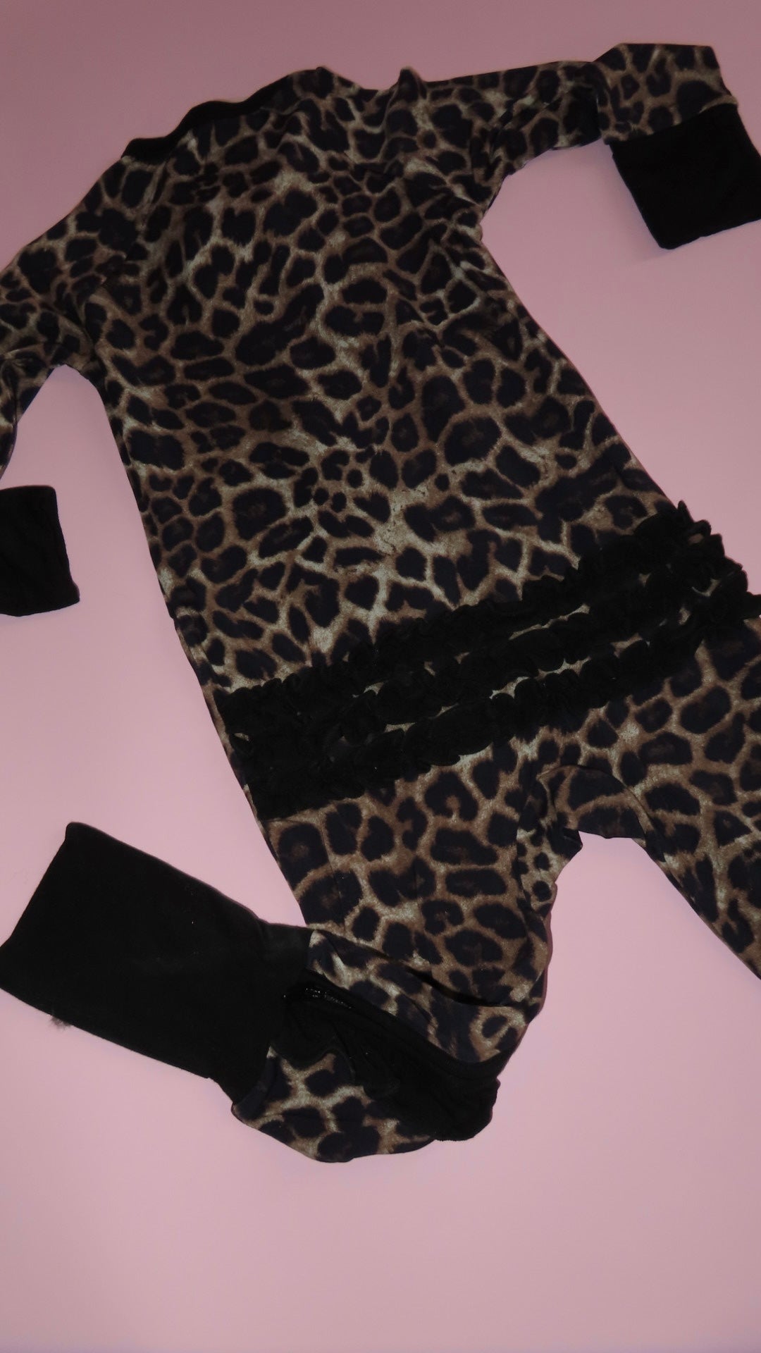 Leopard Ruffle Bamboo Baby