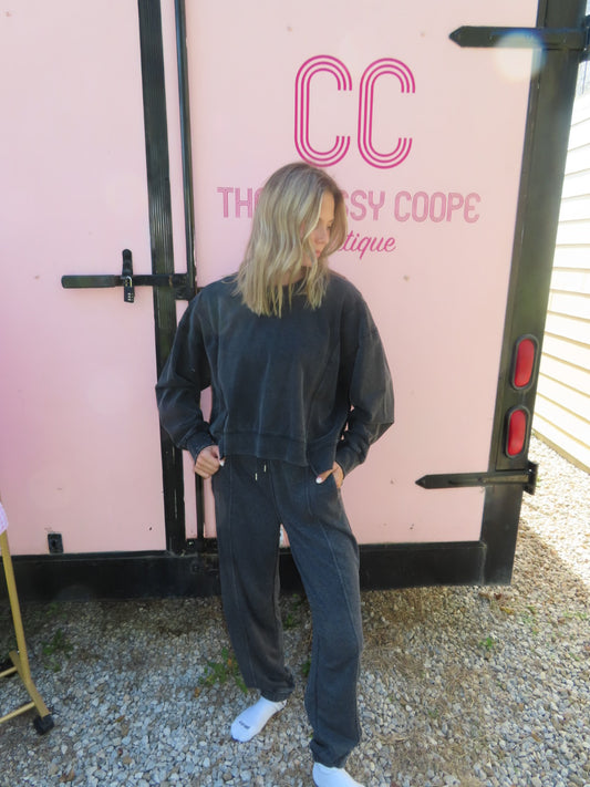 Show Girl Black Sweat Set