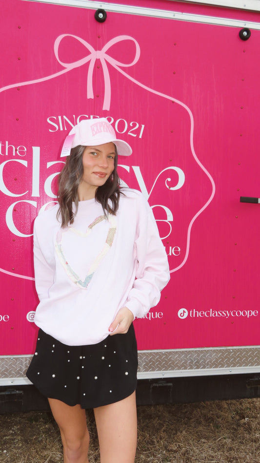 Wild at Heart Quilted Crewneck