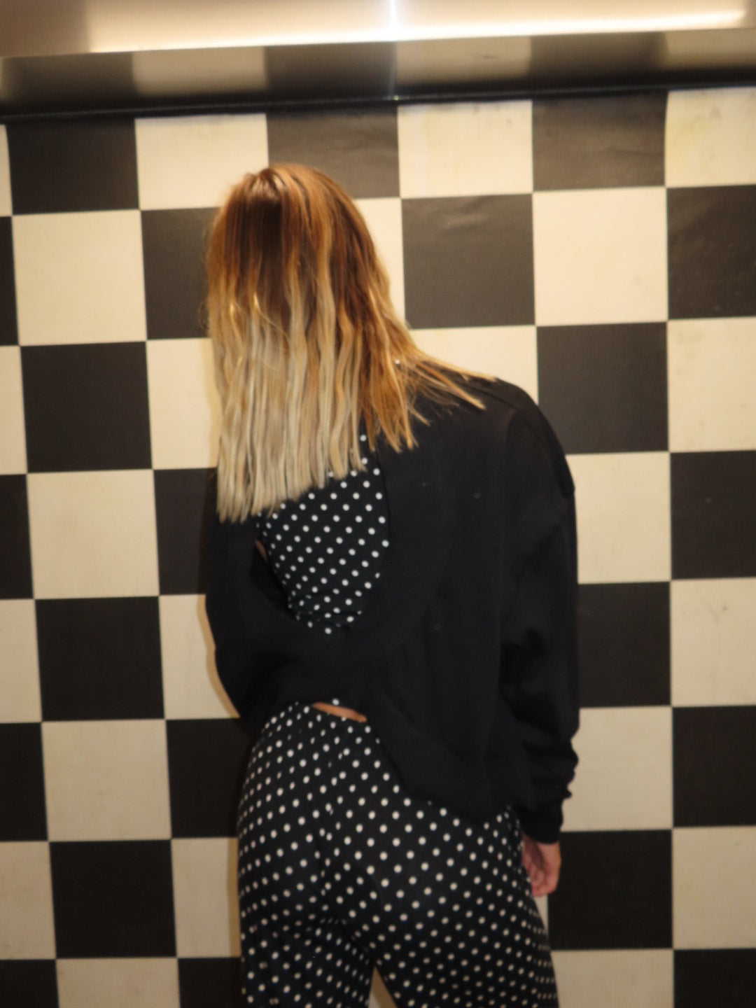 Freestyle Open Back Long Sleeve-Black