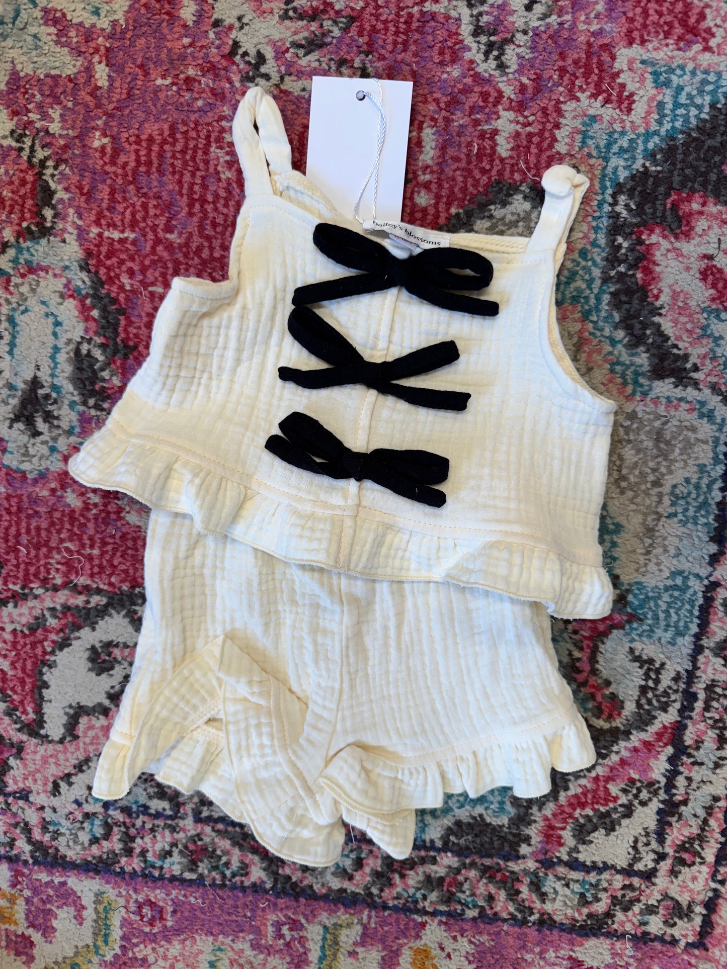 Colette Peplum Bow Front Two-Piece Set