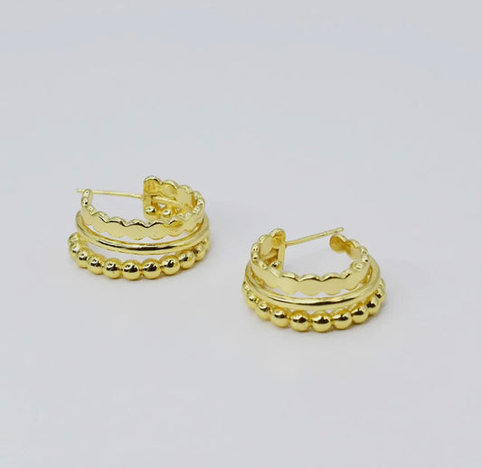 Sicily Hoop Gold Earrings