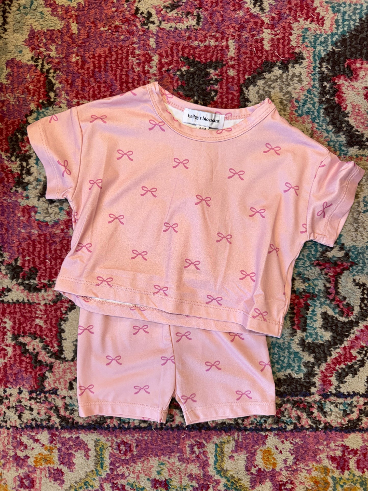 Bows Biker Short Set