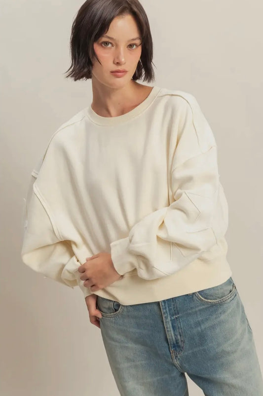 Star Patch Crewneck Sweatshirt