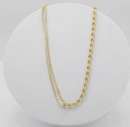 Sparkly Double Chain Necklace
