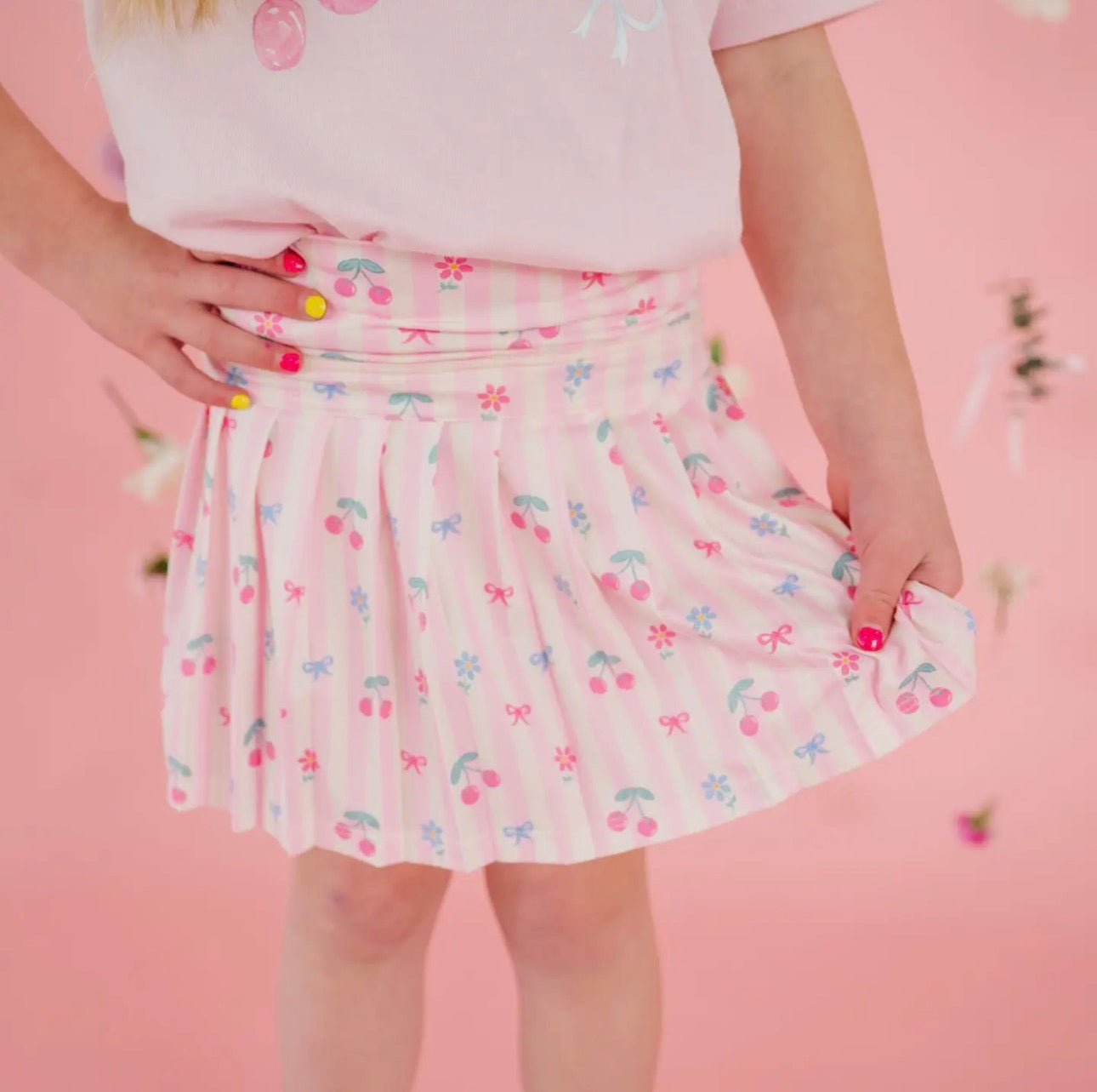 Cherry Bow Athletic Skort-Toddler