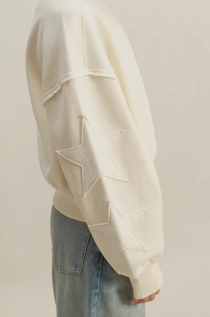 Star Patch Crewneck Sweatshirt