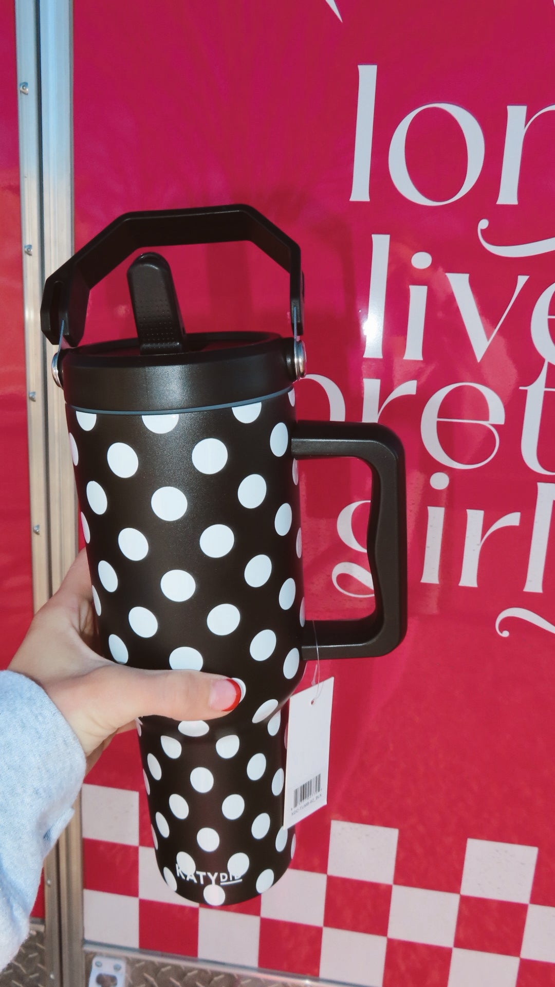 Polka Dot Water Bottle Cup