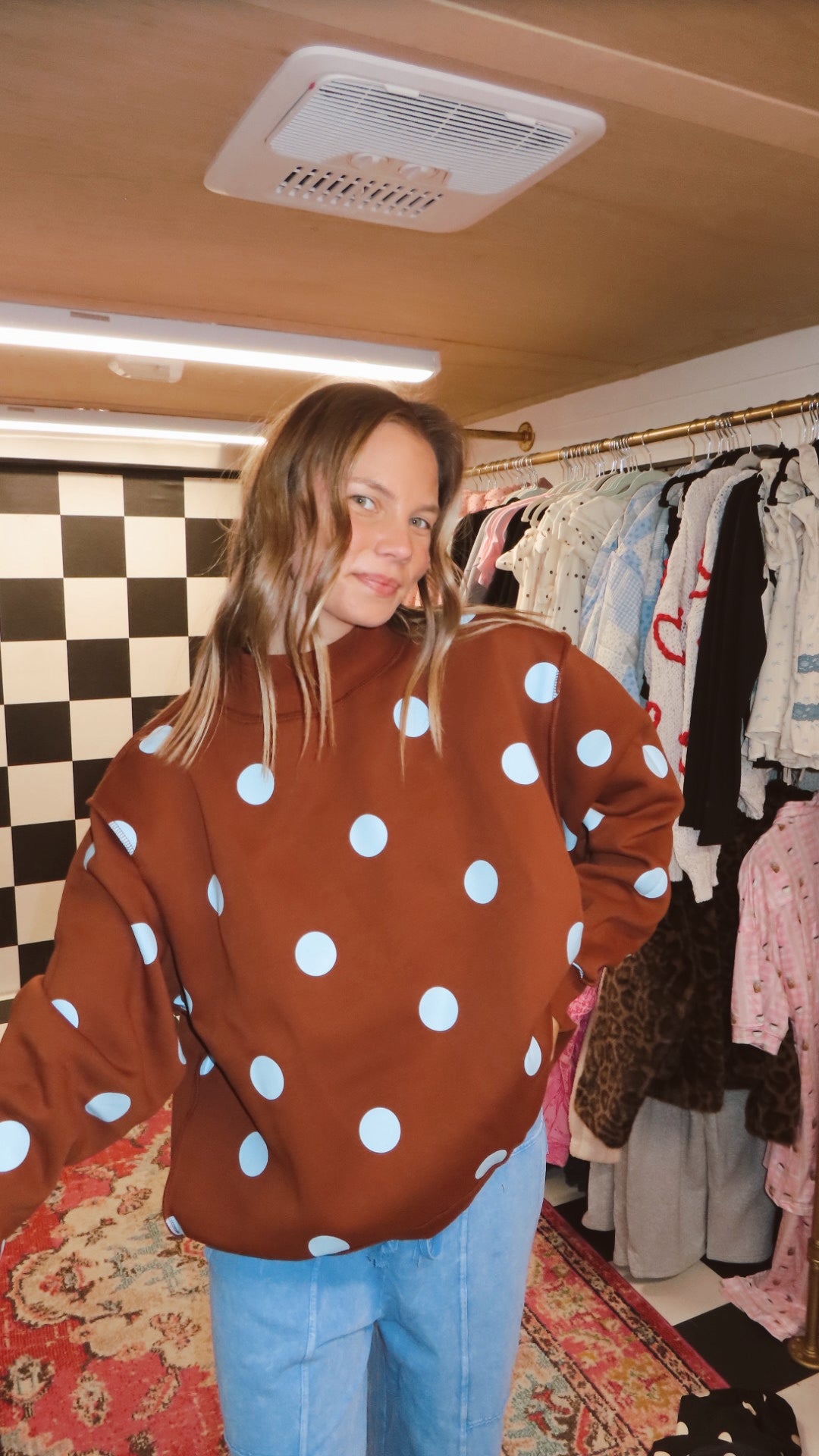 GOOD DAY 2-SIDED MOCK SWEATSHIRT