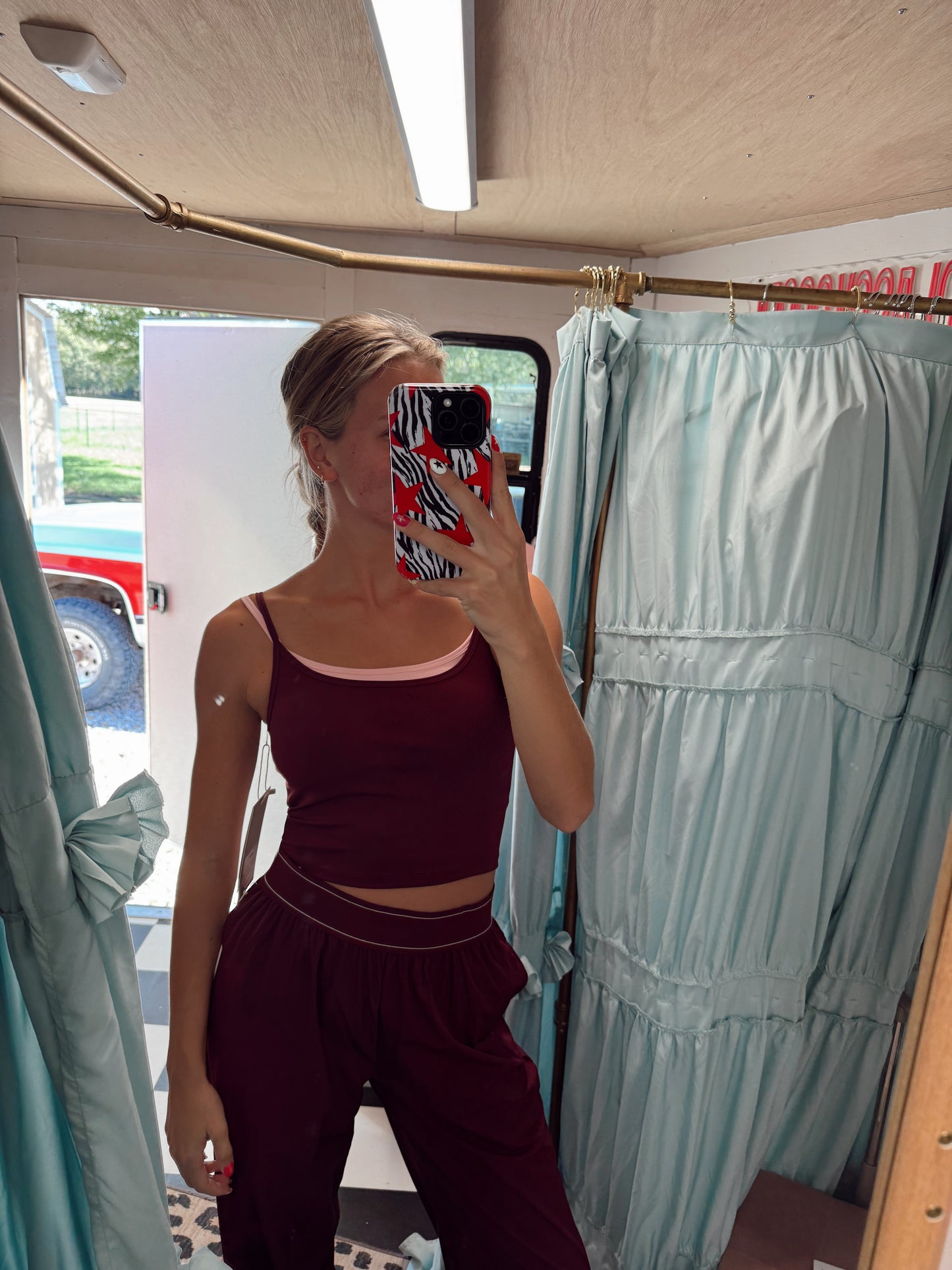 Burgundy Blush Double Layered Brami