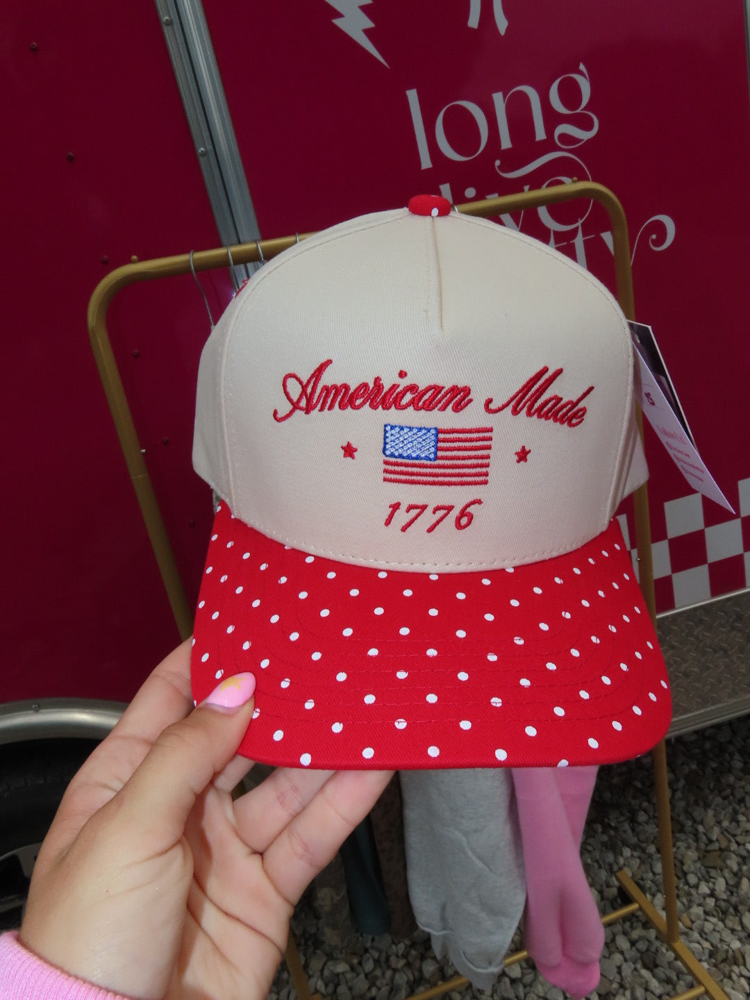 American Made Polka Dot Trucker Hat