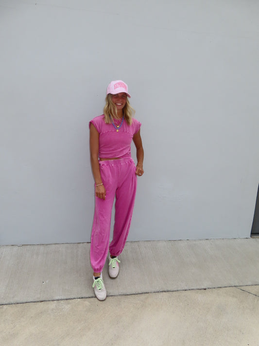 Hottie Crossover Set-Pink