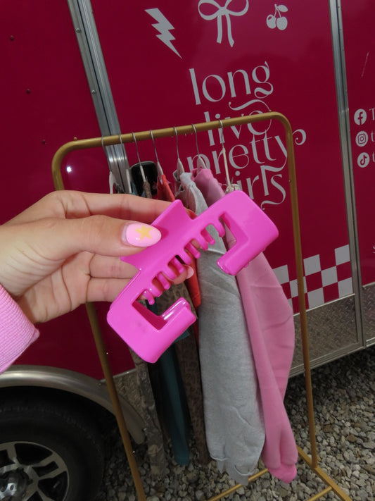 Trucker Claw Clip-Pink