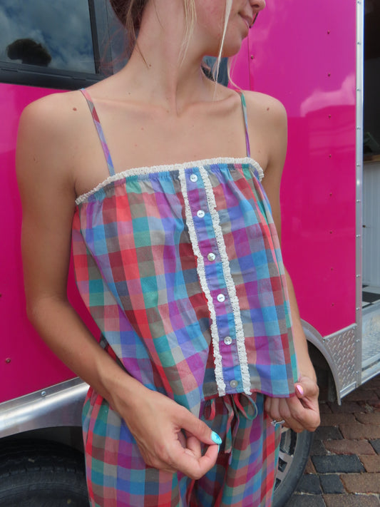 Party Plaid Tank