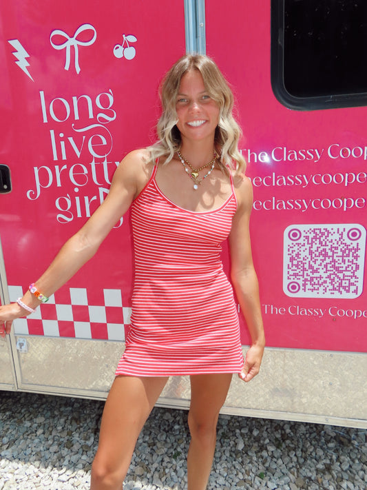 Bailey Rose Red Stripe Dress