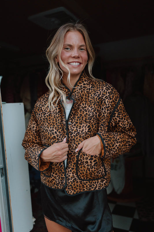 Leopard Quilted Jacket