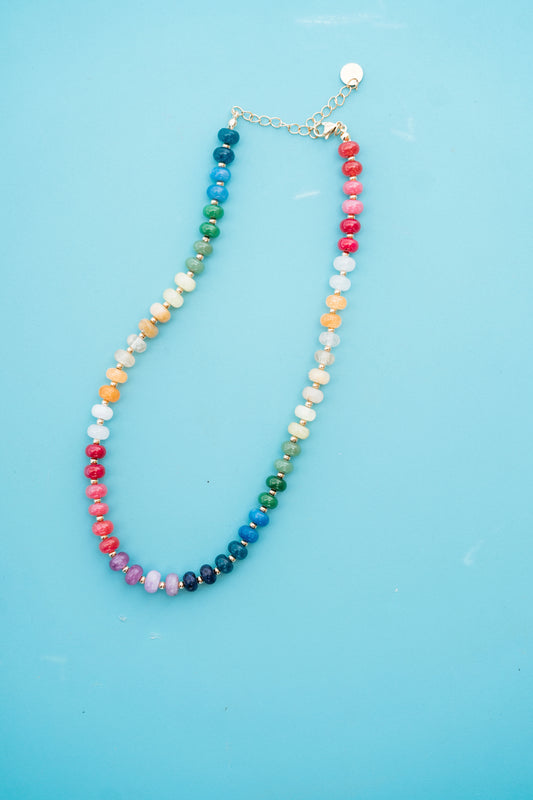 Multi Colored Gemstone Necklace