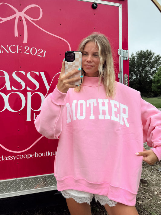 MOTHER & Cool Mom
Reversible Sweatshirt-PINK