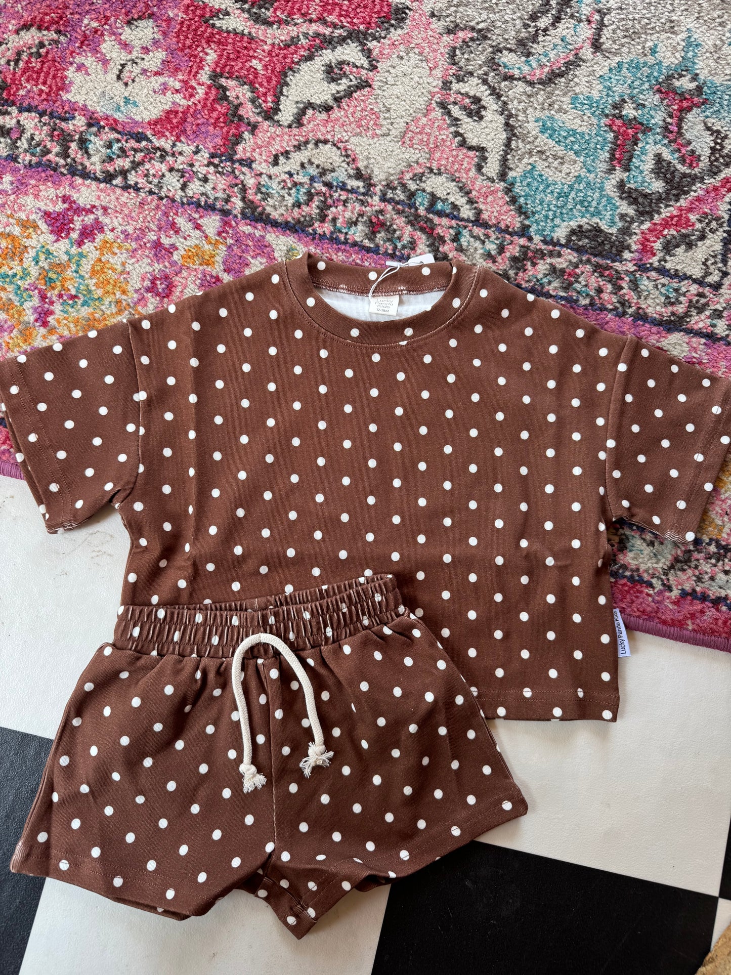 Mini Coope Polka Dot Set-Brown