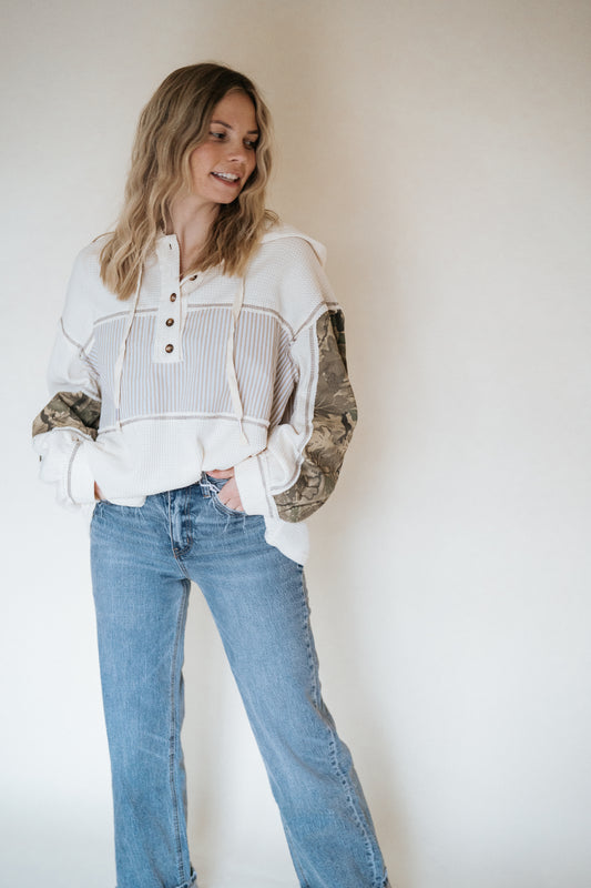 Camo Patchwork Sweatshirt
