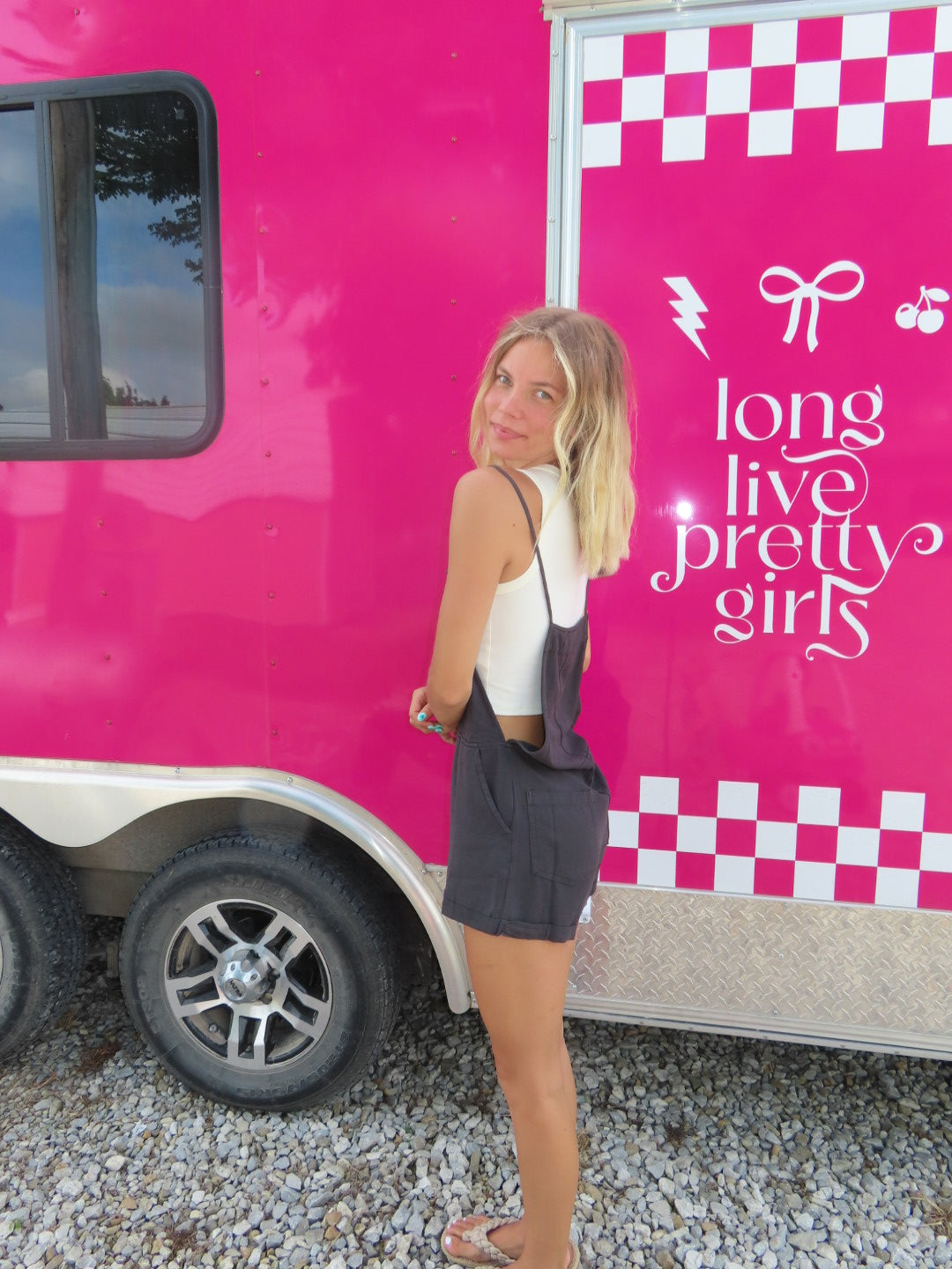 Tie Strap Overall Romper