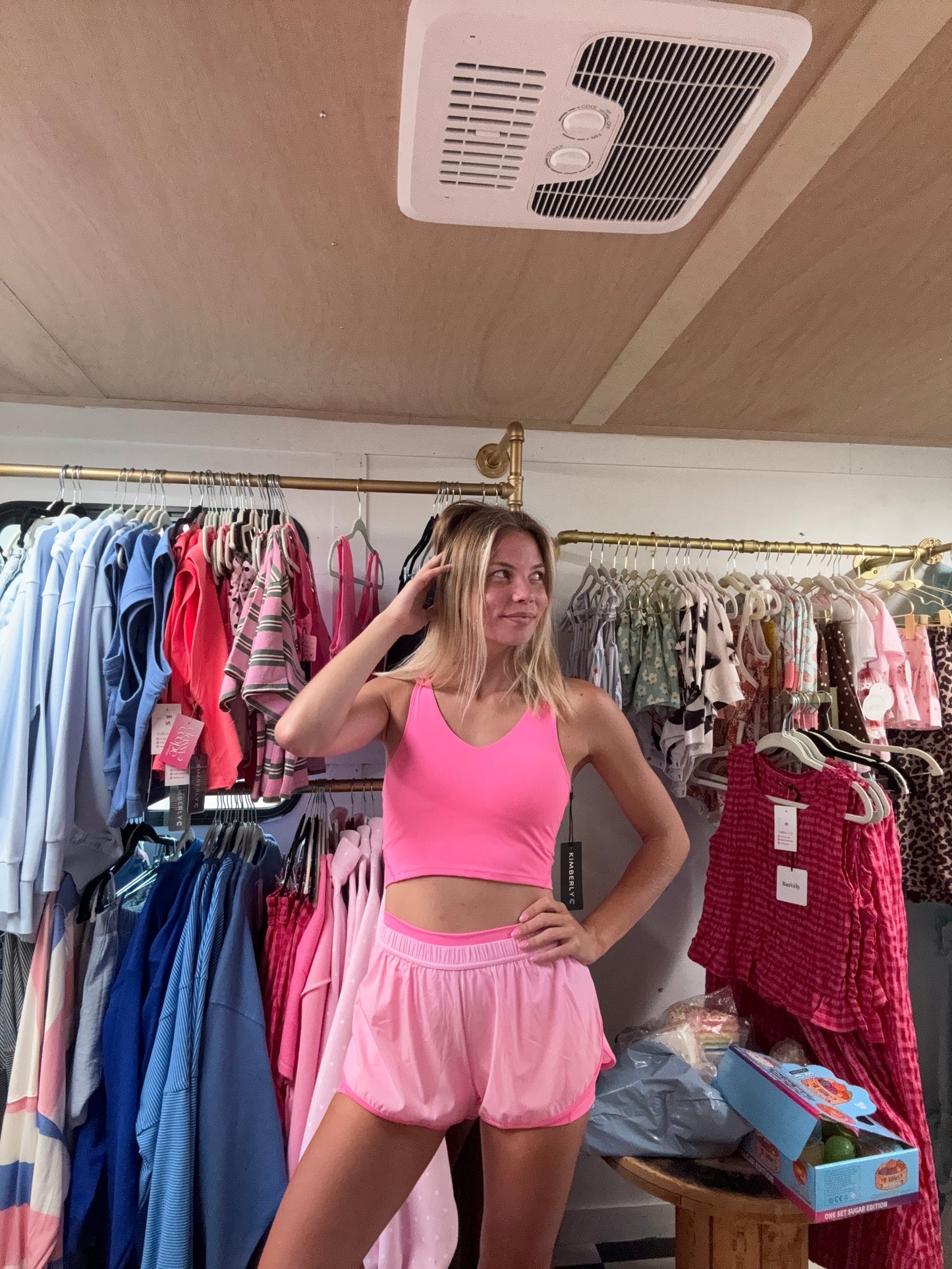 Classy Athletic Shorts-Pink