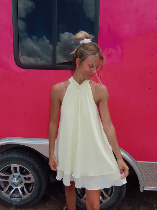 Sunshine Halter Mini Dress