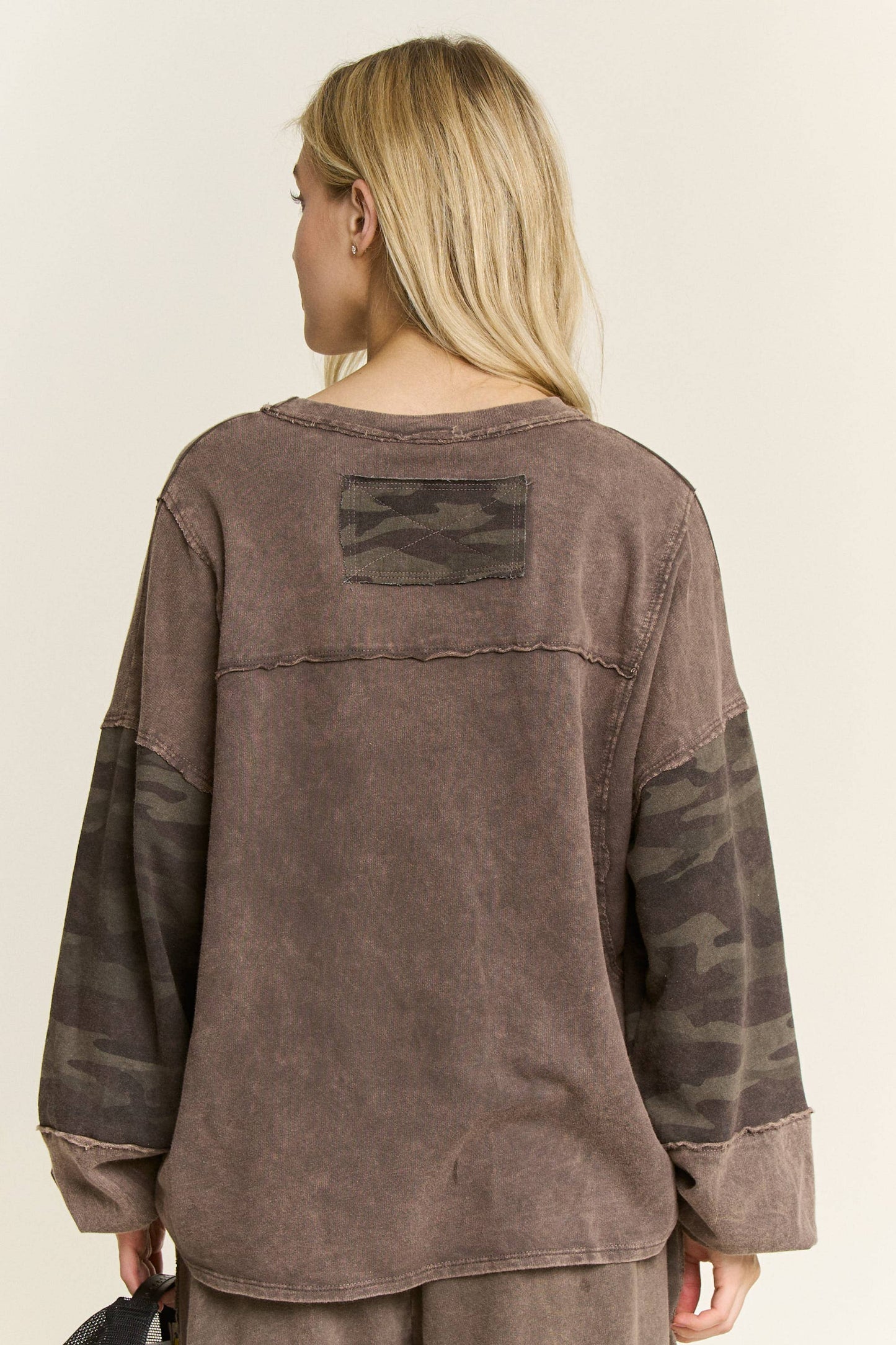 MineralWash Camo Star Terry Sweatshirt Top