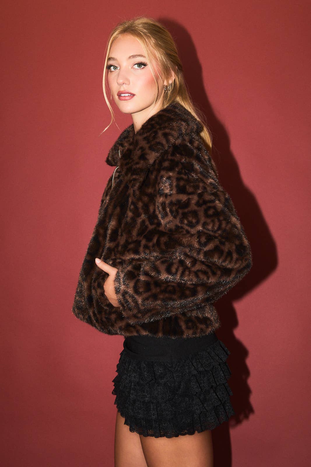 Leopard Faux Fur Jacket