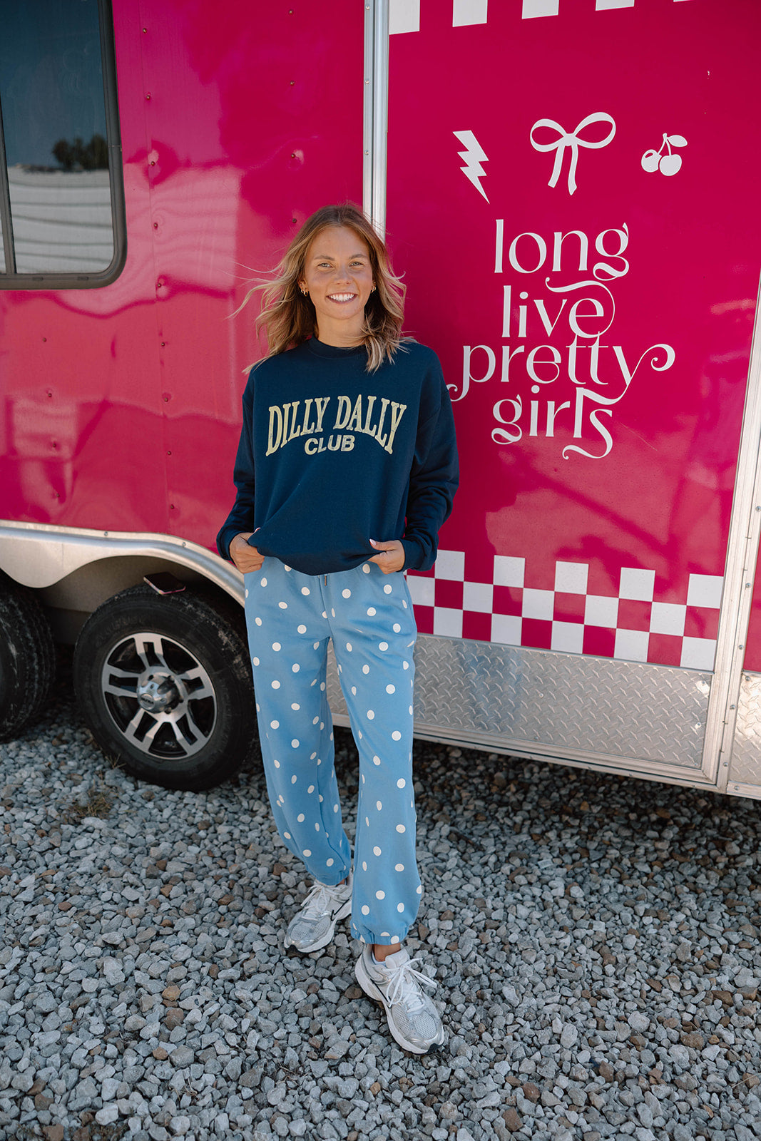 Navy Dilly Dally Sweatshirt