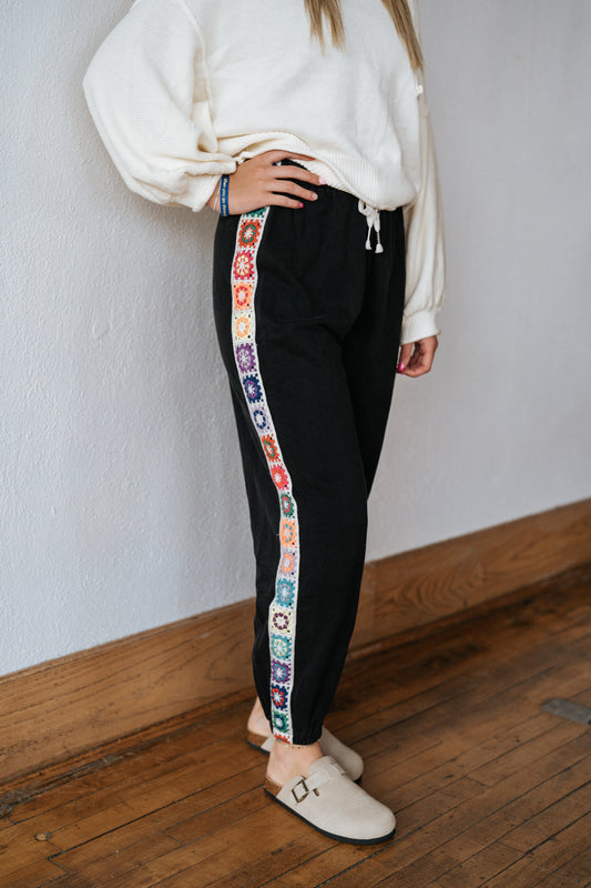 Add Some Fun Pants-Black Multi