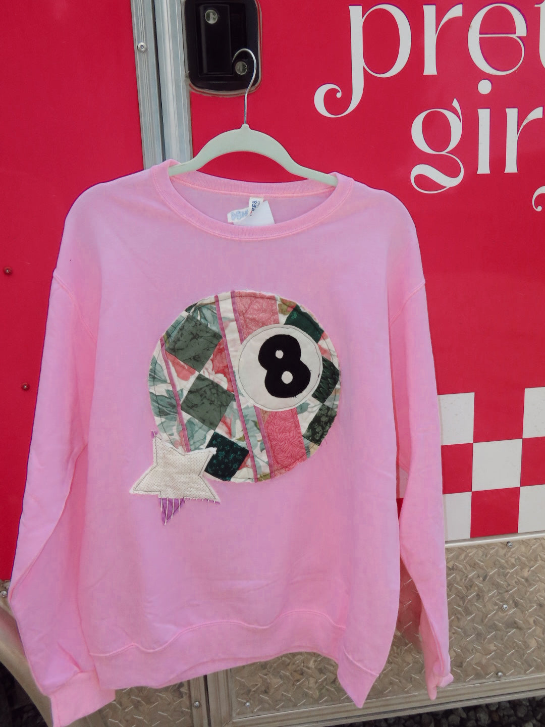 Magic 8ball quilted Crewneck-medium