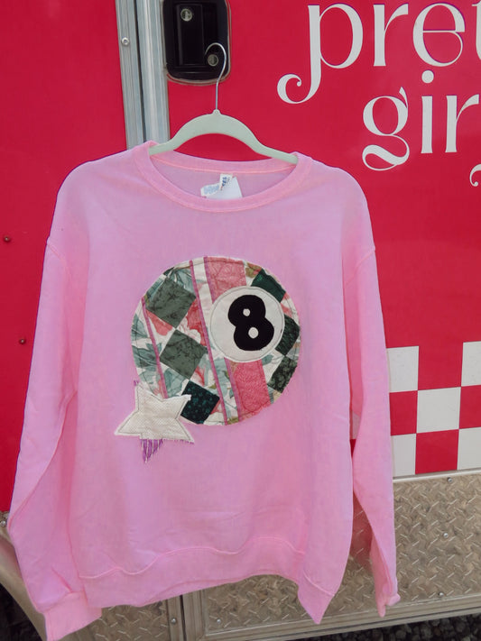 Magic 8ball quilted Crewneck-medium