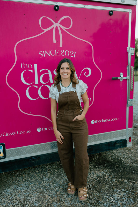 Momma Coope Overalls-Brown