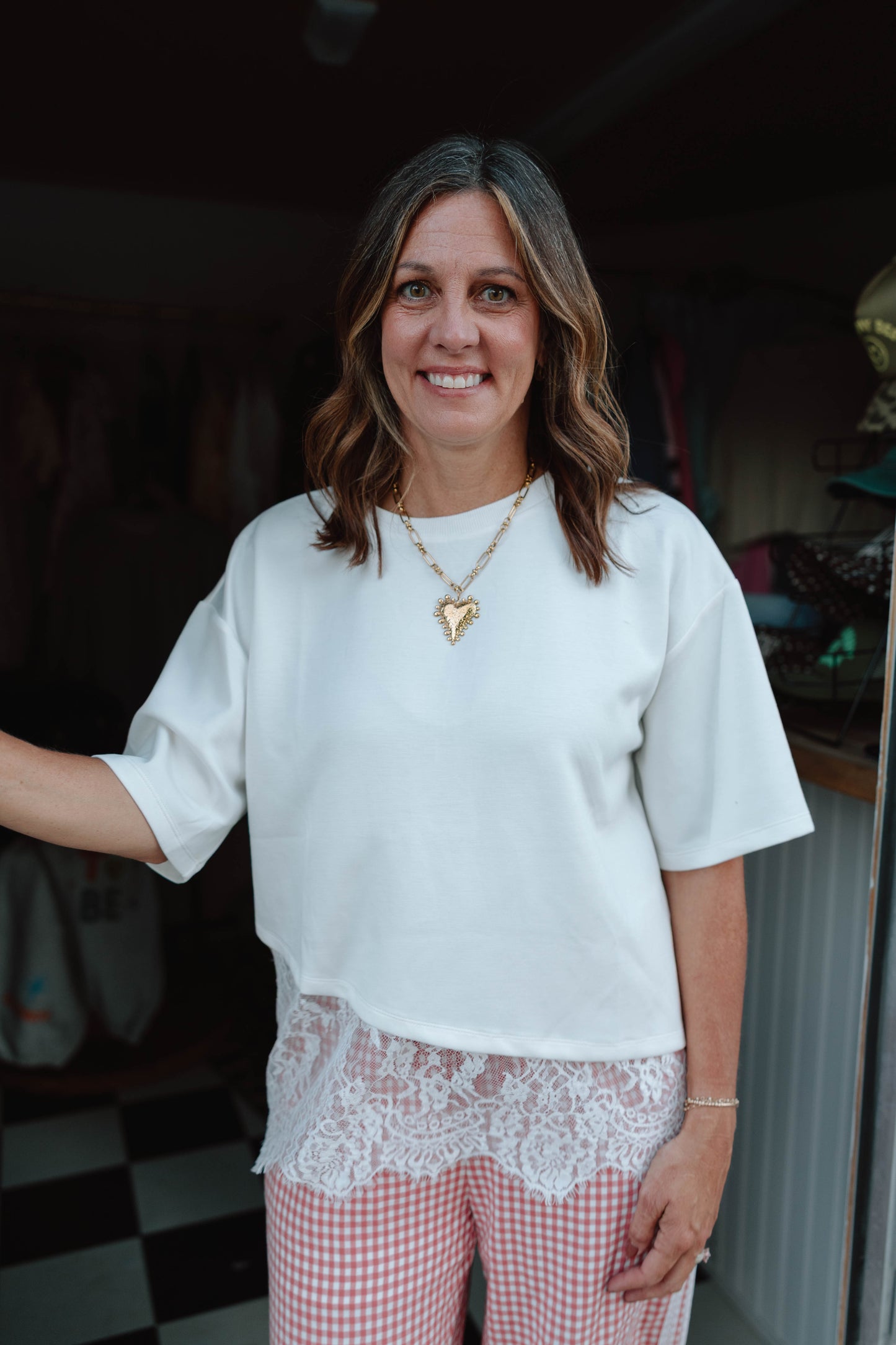 Perfect Timing Asymmetrical Top-white