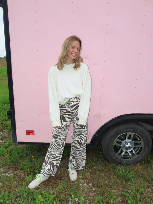 Wild Thing Zebra Jeans