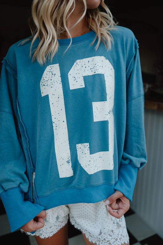 Classy Varsity Blues Crewneck