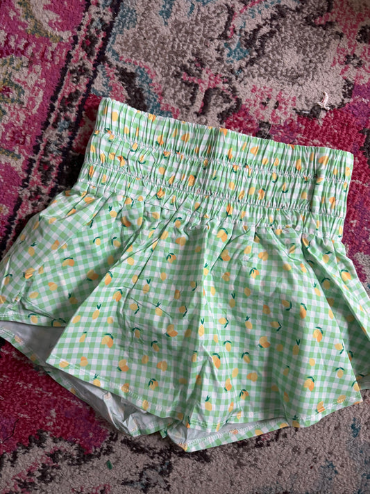 Gingham Lemon Skort