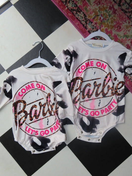Come On Barbie Let's Go Party Baby Onesie