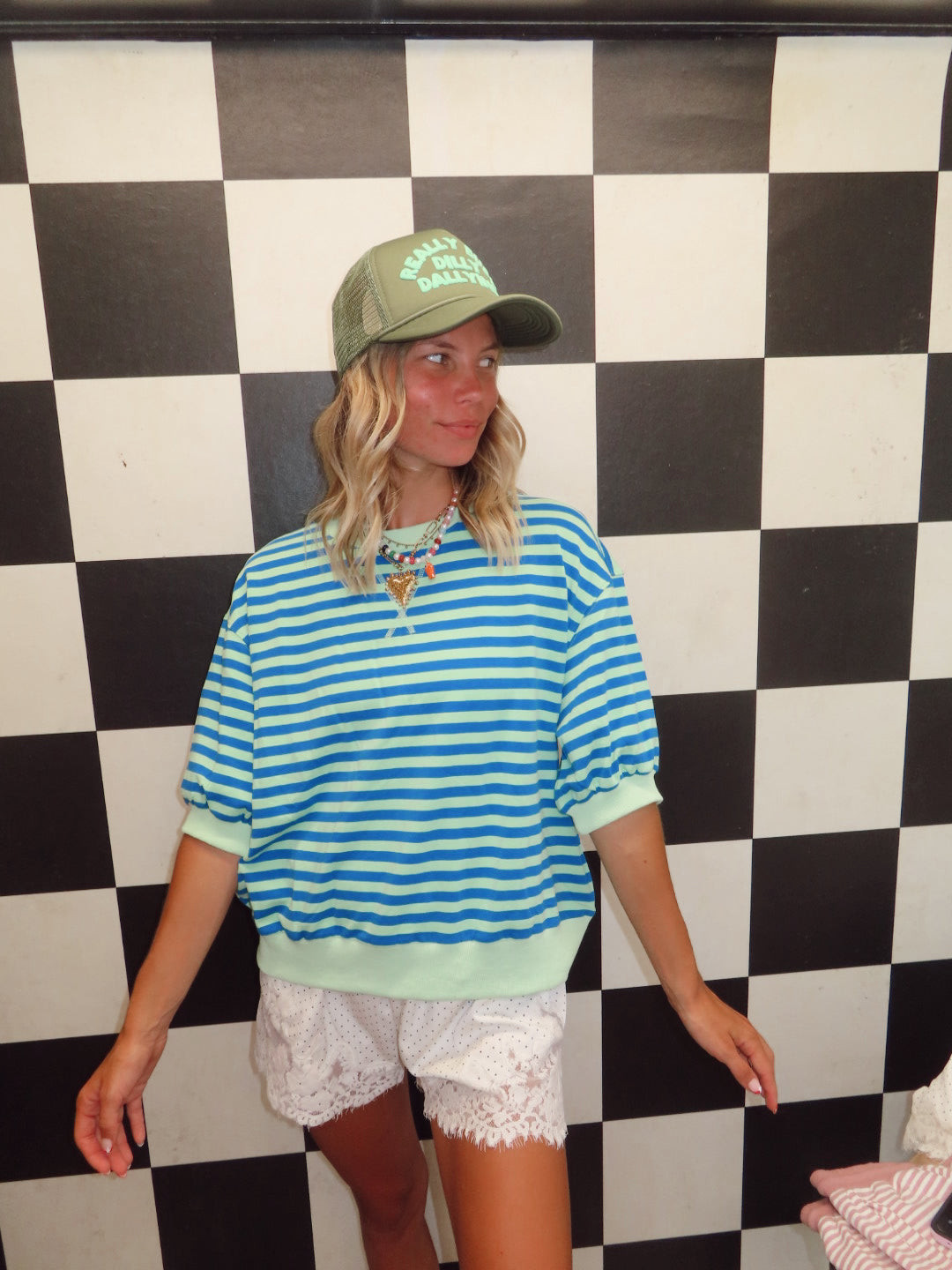 Caribbean Stripe Contrast Tee