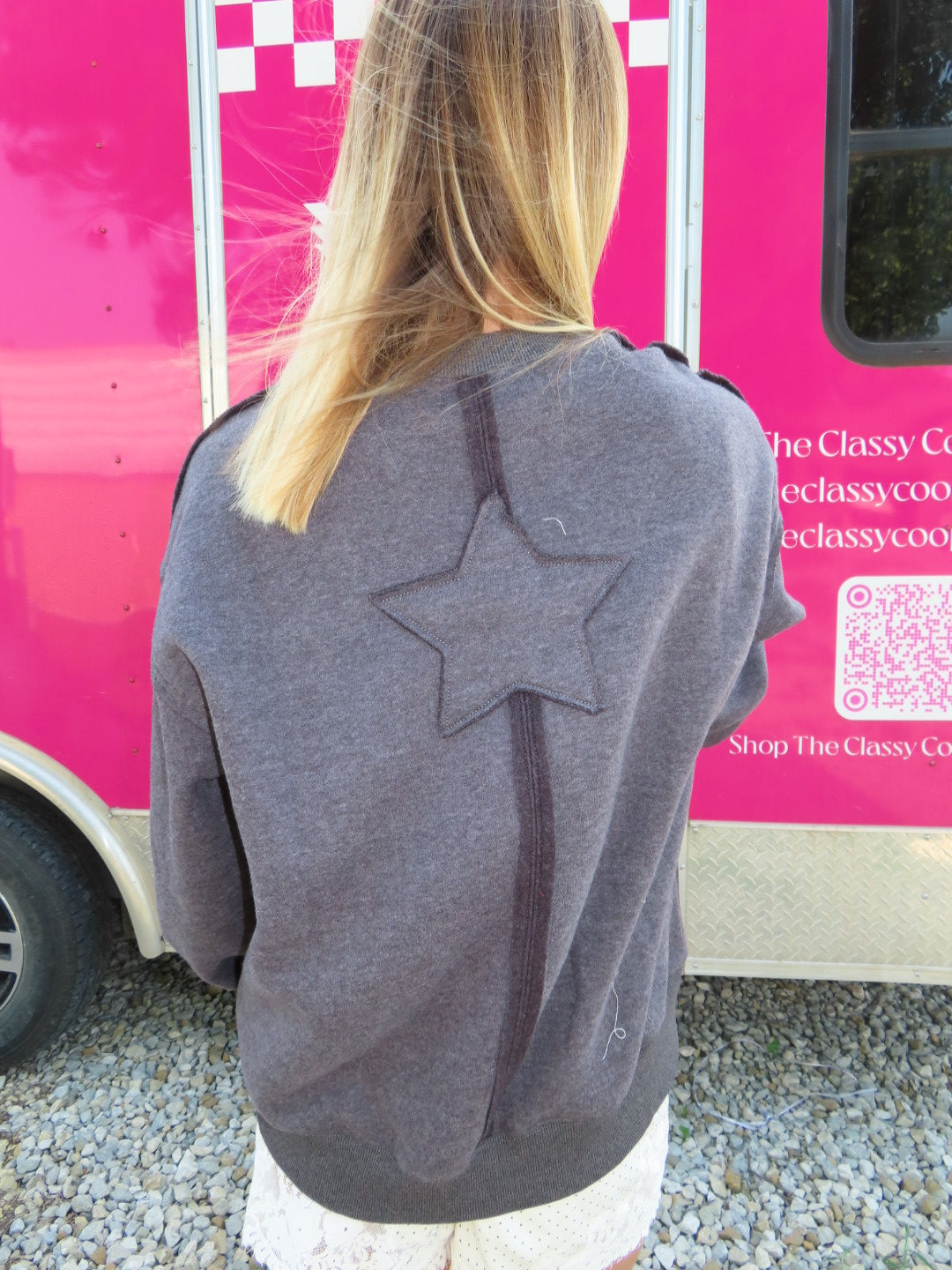 Star Studded Patch Crewneck