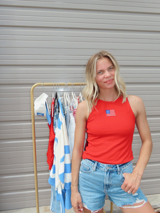 Party in the USA Beaded Tank