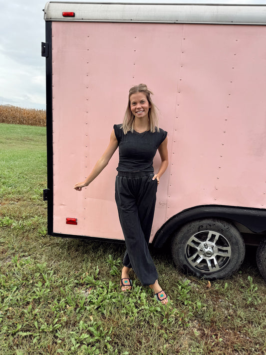 Hottie Crossover Set-Black