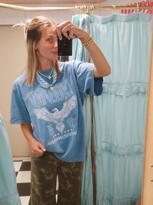 Freebird Oversized T-shirt-Blue