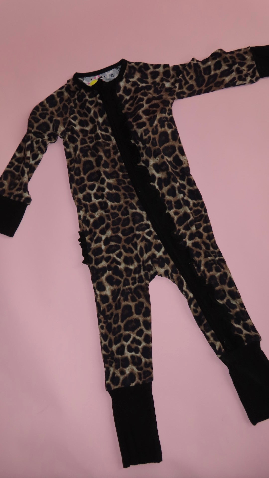 Leopard Ruffle Bamboo Baby